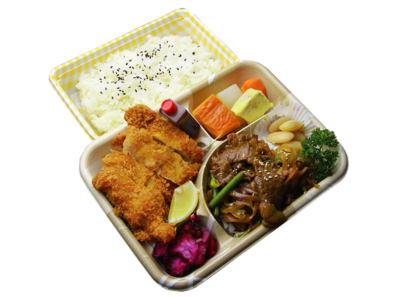 カルビ焼肉とんかつダブル弁当
